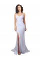 Stretch Crepe Mermaid Long Sleeveless Low Back Beach Wedding Dress Glasgow