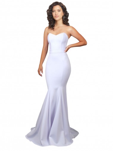 Stretch Crepe Mermaid Long Sleeveless Beach Wedding Dresses Glasgow