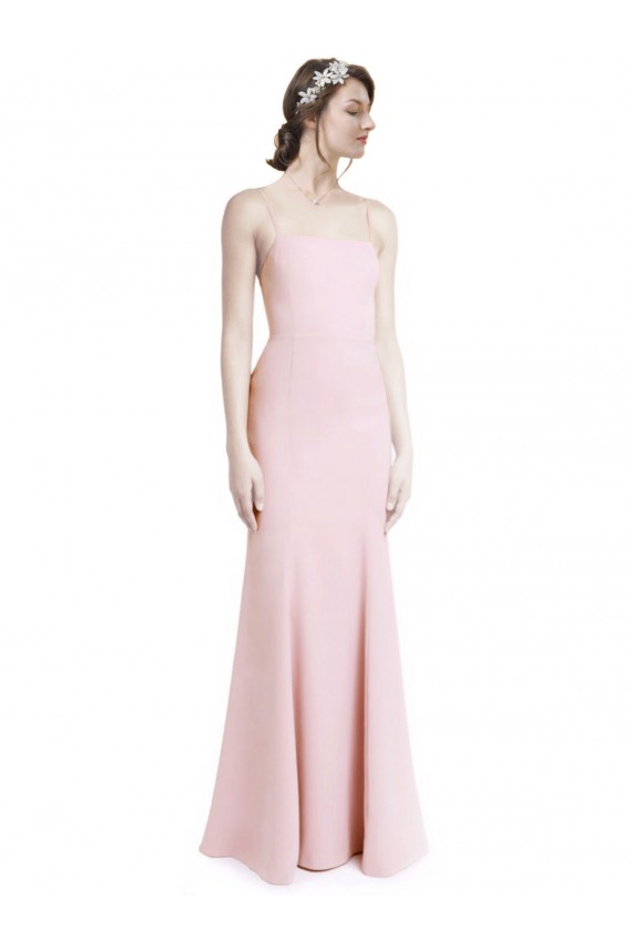 Stretch Crepe Mermaid, Sheath Long Sleeveless Criss Cross Open Back Prom Dress / Bridesmaid Dress Glasgow