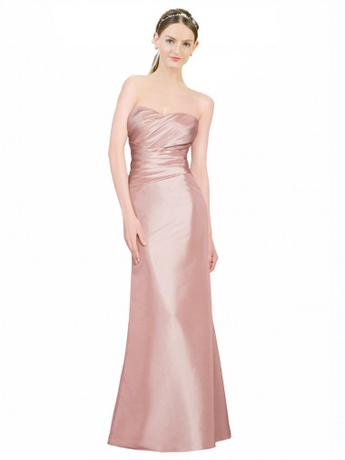 Stretch Satin A-Line Long Sleeveless Sweetheart Low Back Prom Dresses Glasgow