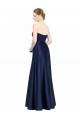 Stretch Satin A-Line Long Sleeveless Low Back Black Tie Evening Gown / Bridesmaid Dress Glasgow