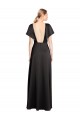 Stretch Satin A-Line Long Cap Sleeves Open Back Bridesmaid Dress / Evening Dress Glasgow