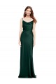 Stretch Satin Sheath Long Sleeveless V-Back Black Tie Evening Gown / Prom Dress / Bridesmaid Dress Glasgow