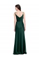 Stretch Satin Sheath Long Sleeveless V-Back Black Tie Evening Gown / Prom Dress / Bridesmaid Dress Glasgow