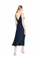 Stretch Satin A-Line Midi Length Sleeveless V-Back Formal Evening Gown / Prom Dress / Bridesmaid Dress Glasgow