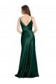 Stretch Satin Sheath Long Sleeveless V-Back Formal Evening Gown / Prom Dress / Bridesmaid Dress Glasgow