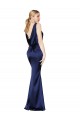Stretch Satin Sheath Long Sleeveless Low Back Formal Evening Gown / Prom Dress / Bridesmaid Dress Glasgow