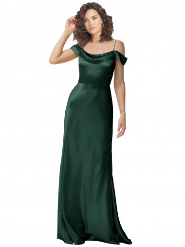 Stretch Satin A-Line Long Sleeveless V-Back Formal Evening Gown / Prom Dress / Bridesmaid Dress Glasgow