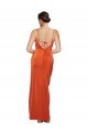 Stretch Satin Sheath Sweep Train Sleeveless Criss Cross Back Formal Evening Gown / Prom Dress / Bridesmaid Dress Glasgow