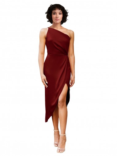 Stretch Satin Sheath Sheath Sleeveless Burgundy Black Tie Evening Gown / Prom Dress / Bridesmaid Dress Glasgow