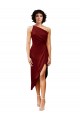 Stretch Satin Sheath Sheath Sleeveless Burgundy Black Tie Evening Gown / Prom Dress / Bridesmaid Dress Glasgow