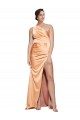 Stretch Satin Sheath Long Sleeveless Criss Cross Open Back Formal Evening Gown / Prom Dress / Bridesmaid Dress Glasgow