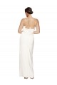 Stretch Satin Sheath Long Sleeveless Low Back Side Slit Prom Dresses Glasgow