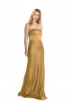 Stretch Satin A-Line Sleeveless Gold Formal Evening Gown / Prom Dress / Bridesmaid Dress Glasgow