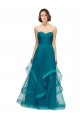 Tulle A-Line Long Sleeveless Turquoise Bridesmaid Dress Glasgow