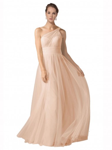 Tulle A-Line Long Sleeveless Keyhole Back Formal Dress / Bridesmaid Dress Glasgow
