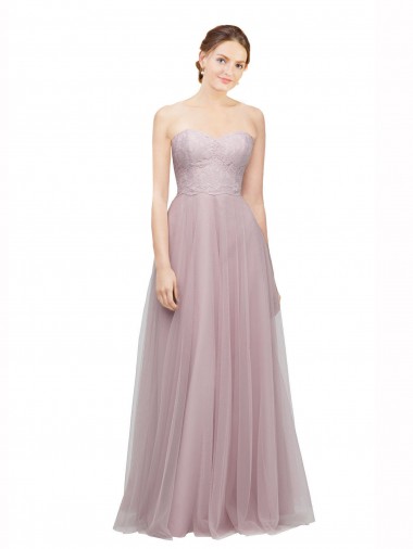 Tulle & Lace A-Line Long Sleeveless Bridesmaid Dress / Evening Dress Glasgow
