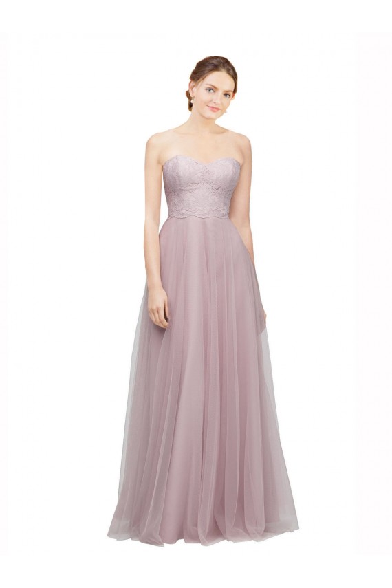 Tulle & Lace A-Line Long Sleeveless Bridesmaid Dress / Evening Dress Glasgow
