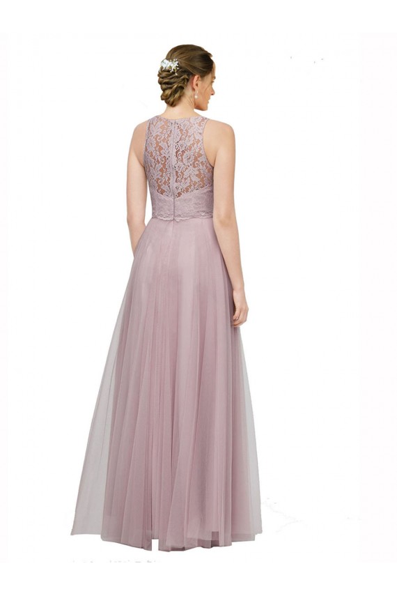 Tulle & Lace A-Line Long Sleeveless Bridesmaid Dress Glasgow