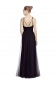 Soft Tulle A-Line Long Sleeveless Bridesmaid Gown Glasgow
