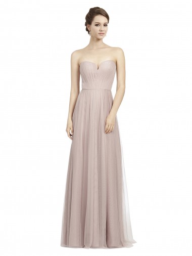 Tulle A-Line Long Sleeveless Formal Dress / Bridesmaid Dress Glasgow