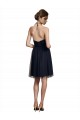Tulle A-Line Knee Length Sleeveless Black Bridesmaid Dresses Glasgow