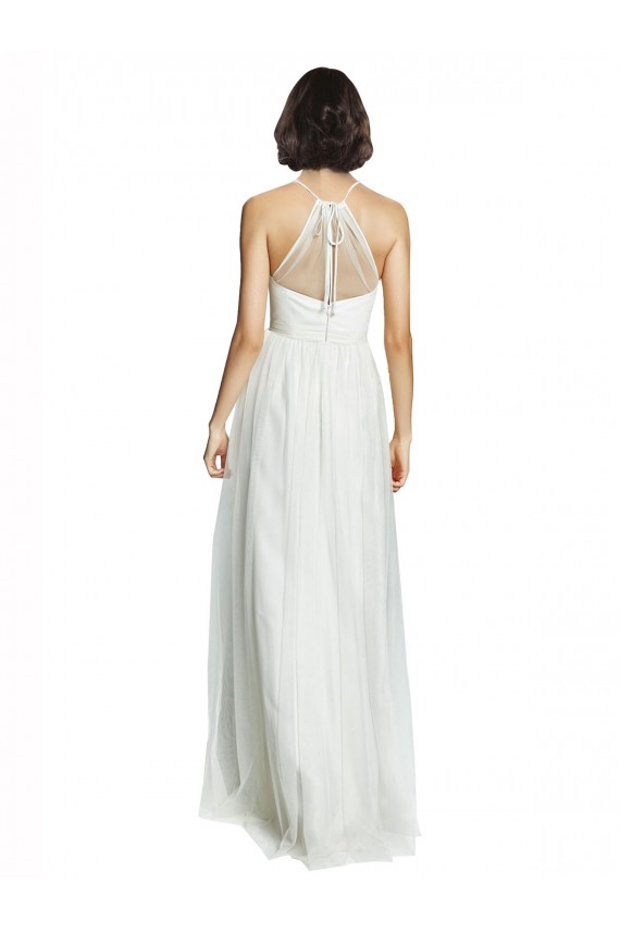 Tulle A-Line Long Sleeveless Bridesmaid Dress Glasgow