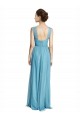 Tulle A-Line Long Sleeveless Sky Blue Bridesmaid Dress Glasgow