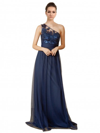 Tulle A-Line Sweep Train Sleeveless Bridesmaid Dress Glasgow