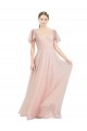 Tulle A-Line Long Flutter Sleeves Formal Dress / Bridesmaid Dress Glasgow