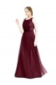 Tulle A-Line Long Sleeveless Keyhole Back Semi Formal Evening Dress / Bridesmaid Dress Glasgow
