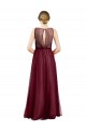 Tulle A-Line Long Sleeveless Keyhole Back Semi Formal Evening Dress / Bridesmaid Dress Glasgow
