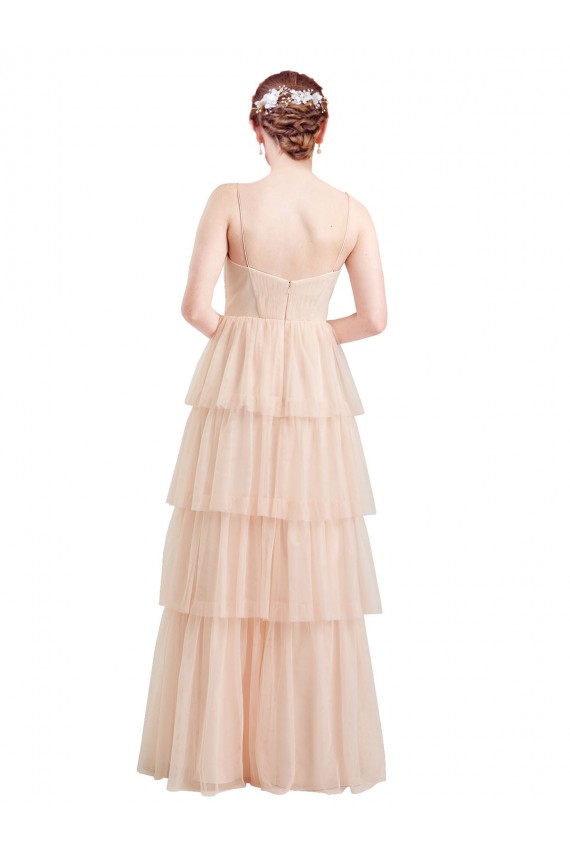 Tulle A-Line Long Sleeveless Semi Formal Evening Dress / Bridesmaid Dress Glasgow
