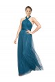 Tulle A-Line Long Sleeveless Open Back Bridesmaid Dress Glasgow