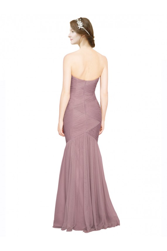 Tulle Mermaid Long Sleeveless Bridesmaid Dress Glasgow