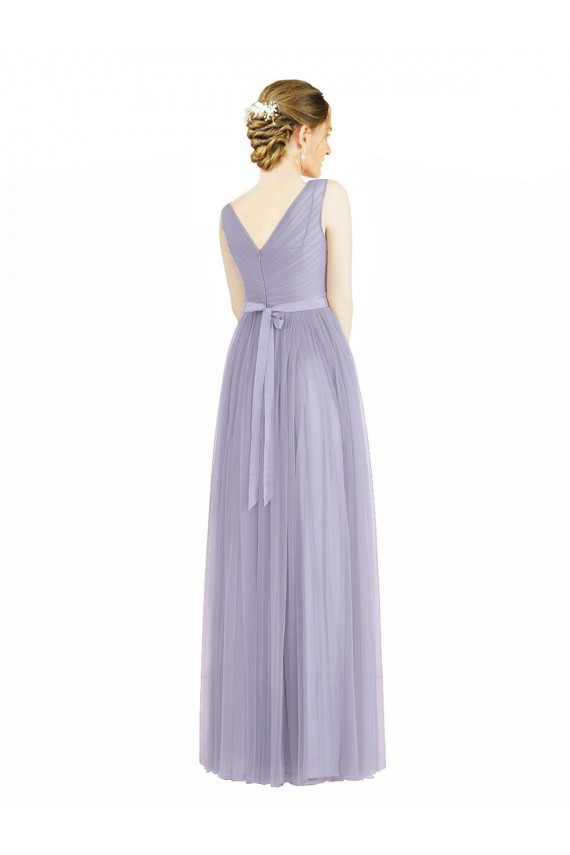 Tulle A-Line Sleeveless Lilac Bridesmaid Dress Glasgow