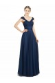 Tulle A-Line Long Sleeveless Open Back Dark Navy Bridesmaid Dresses Glasgow