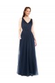 Tulle Sheath Long Sleeveless Low Back Bridesmaid Dress Glasgow