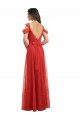 Tulle A-Line Long Cold Shoulder Low Back Formal Dress / Bridesmaid Dress Glasgow