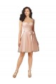 Tulle & Lace A-Line Knee Length Cap Sleeves Keyhole Back Bridesmaid Dress Glasgow