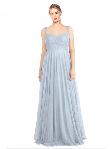 Tulle A-Line Long Sleeveless Evening Gown / Bridesmaid Dress Glasgow