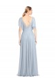 Tulle A-Line Long Flutter Sleeves V-Back Bridesmaid Dress / Evening Dress Glasgow