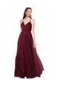 Tulle A-Line Long Sleeveless Keyhole Back Bridesmaid Dress Glasgow