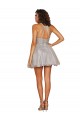 Tulle A-Line Short Sleeveless Criss Cross Open Back Bridesmaid Dress Glasgow