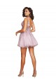 Tulle A-Line Short Sleeveless V-Back Bridesmaid Dress Glasgow