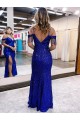 Velvet Sequin Sheath Long Sleeveless Prom Dress / Evening Gown Glasgow