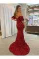 Velvet Sequin Sheath Court Train Short Sleeves Prom Dress / Evening Dress Glasgow