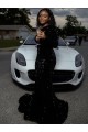 Velvet Sequin Sweep Train Long Sleeves Prom Dress Glasgow
