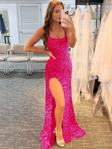 Velvet Sequin Sheath Sweep Train Sleeveless Spaghetti Straps Evening Dresses Glasgow