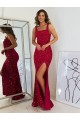 Velvet Sequin Sheath Long Sleeveless Prom Dress Glasgow